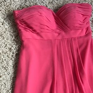 Strapless coral pink formal dress WORN ONCE